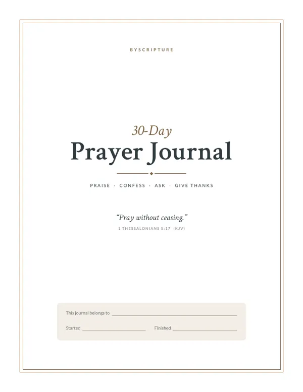 30-Day Prayer Journal cover